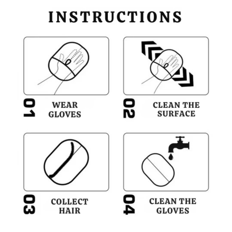 Tierhaare mühelos mit einem Handgriff entfernen (x4)