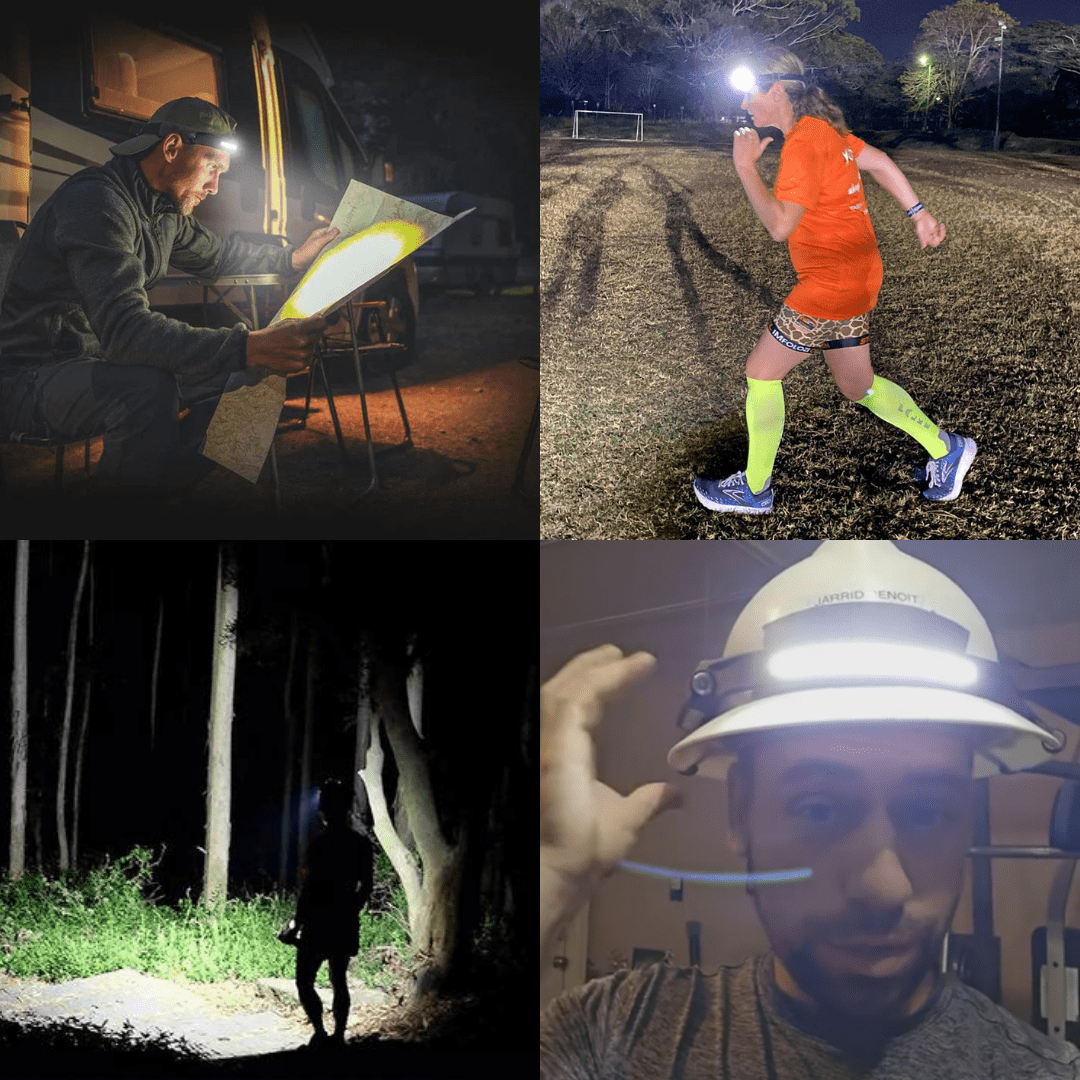 Lampa czołowa o szerokim kącie dla pełnej widoczności