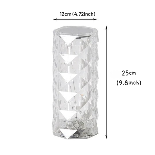 Dekorativní LED lampa ve stylu krystalu 