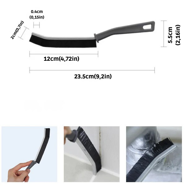 Böjd rengöringsborste med ultrafina borst 