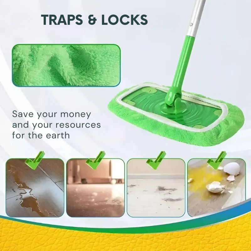 En smart og bærekraftig rengjøring med disse vaskbare moppene (x4) 