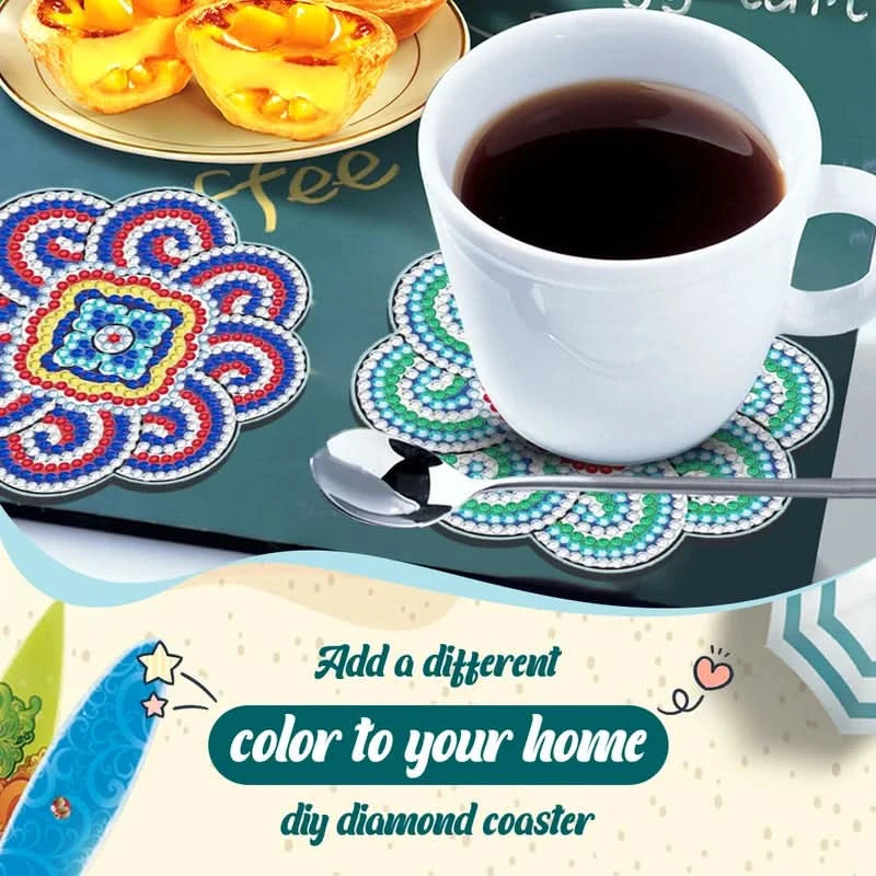 Set de suporturi pentru pahare DIY cu strasuri 