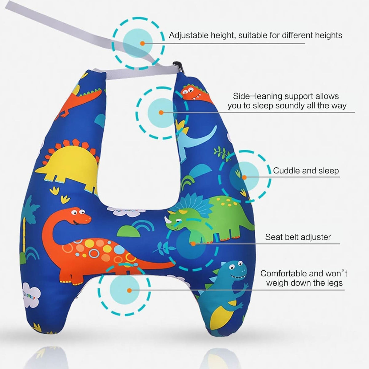 Poduszka podróżna dla dzieci z bezpiecznym wsparciem 