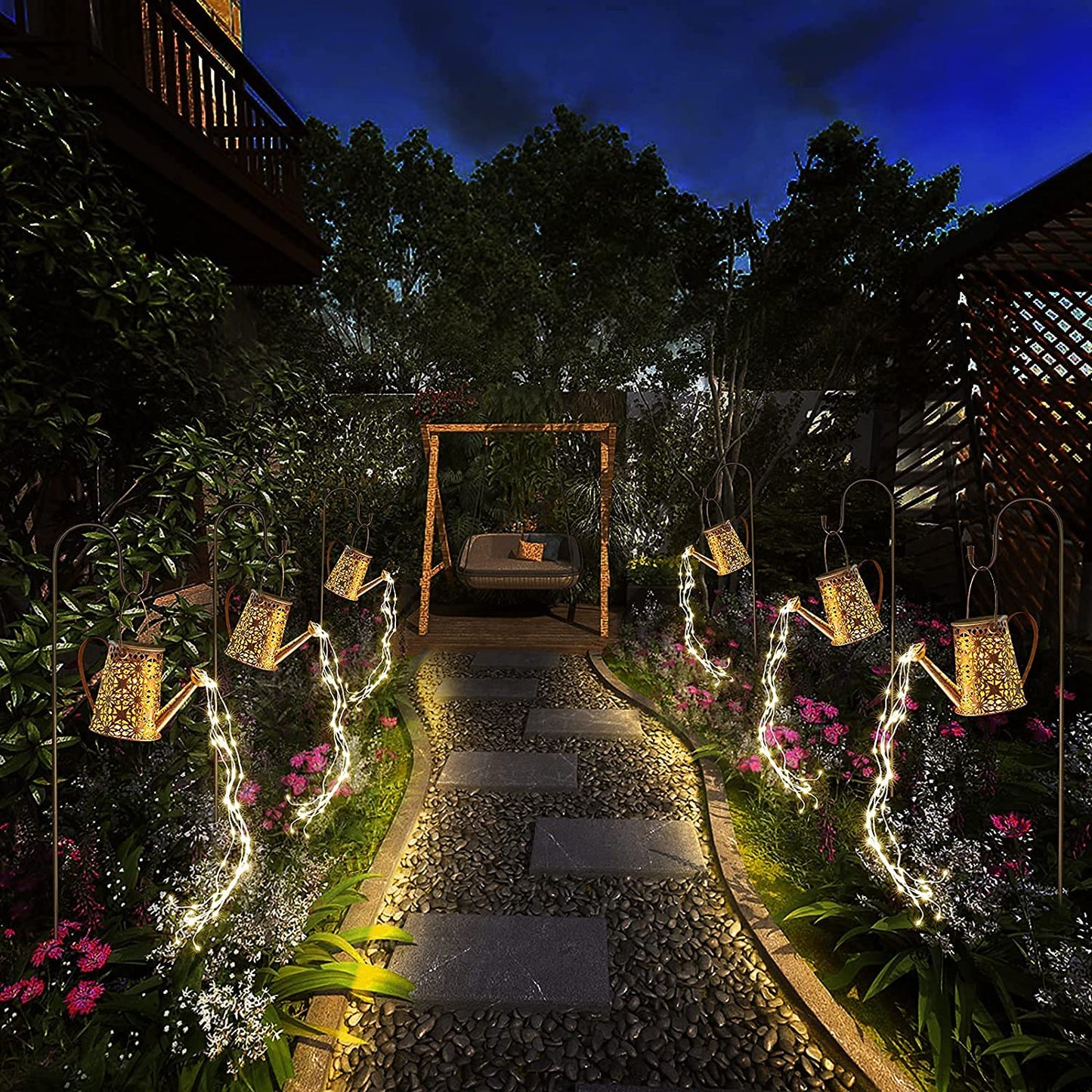 Lysende vandkande lampe der forvandler din have til et eventyr 