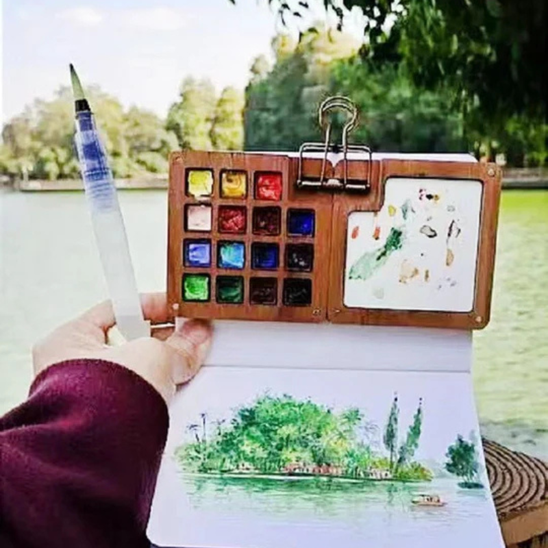 Kit aquarelle de poche pour peindre partout