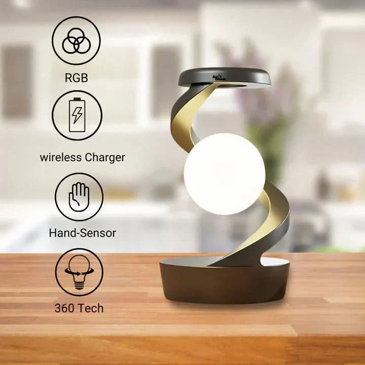 Design LED-lamp met geïntegreerde draadloze oplader 