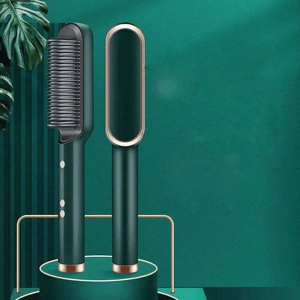 Glattes Haar in 2 Minuten mit einer Heizbürste 