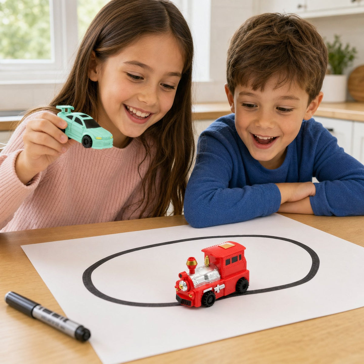 המכונית הקסומה שעוקבת אחרי הציורים שלכם כמו בקסם 