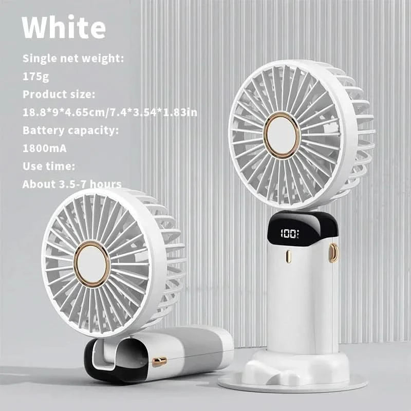 Mini wentylator o dużej mocy z inteligentnym wyświetlaczem LED 
