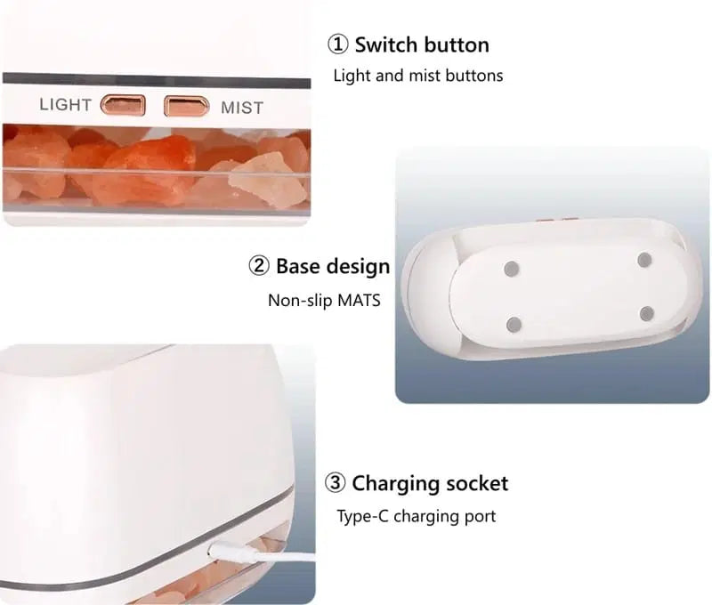 Avslappende atmosfære med ild- og beroligende tåkeeffekt 