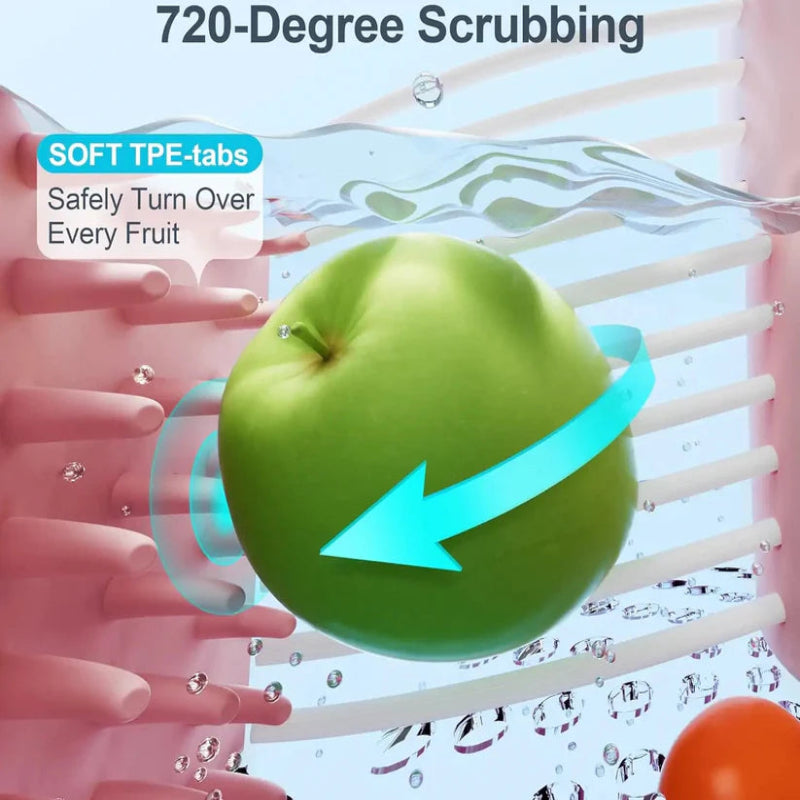 Perfect cleaning of fruits without effort or peeling 