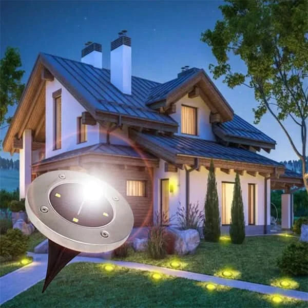Dekoratívna solárna lampa na vonkajšie chodníky (x4) 